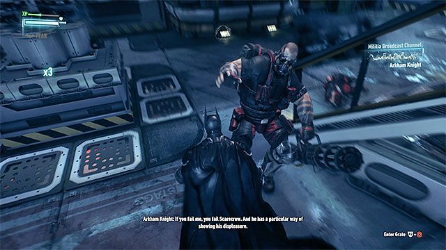 Wciskaj w odpowiednich momentach przycisk kontry podczas pojedynku z elitarnym wrogiem - Odnalezienie Stracha na Wróble na pokład drugiego sterowca | Główny wątek fabularny - Batman Arkham Knight - poradnik do gry