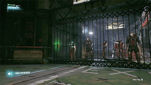 Użyj syntezatora mowy na jednym z wrogów - Powstrzymanie Harley Quinn przed porwaniem zainfekowanych Jokerów | Główny wątek fabularny - Batman Arkham Knight - poradnik do gry