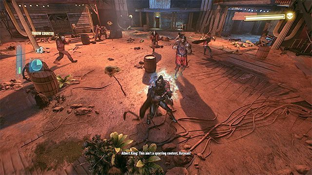 Atakuj zwykłych zbirów żeby podbijać mnożnik - Pojmanie Alberta Kinga przebywającego na scenie A | Główny wątek fabularny - Batman Arkham Knight - poradnik do gry