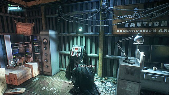 Zlokalizuj przełącznik żeby odblokować przejście dla batmobilu - Użycie sonaru batmobilu do odnalezienia rośliny Trującego Bluszczu na Wyspie Założycieli - kontynuacja | Główny wątek fabularny - Batman Arkham Knight - poradnik do gry