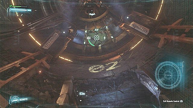 Ponownie skorzystaj ze zdalnego sterowania batmobilem - Odnalezienie komisarza Gordona w opuszczonym centrum handlowym | Główny wątek fabularny - Batman Arkham Knight - poradnik do gry