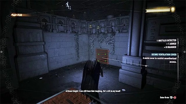 Użyj szybu wentylacyjnego żeby bezpiecznie zbliżyć się do bossa - Pokonanie rycerza Arkham | Główny wątek fabularny w Batman Arkham Knight - Batman Arkham Knight - poradnik do gry