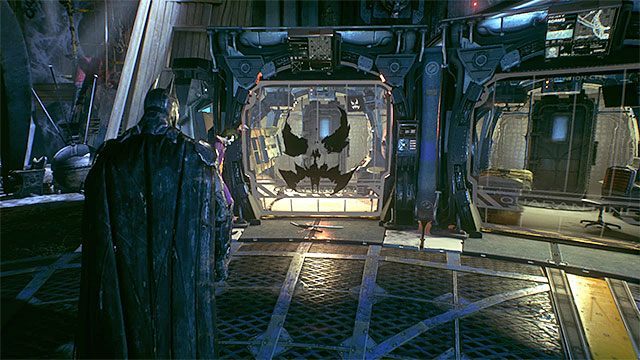 Zbadaj celę, w której znajdował się Robin - Sprawdzenie aktywności Stracha na Wróble w studiu filmowym Panessa | Główny wątek fabularny - Batman Arkham Knight - poradnik do gry