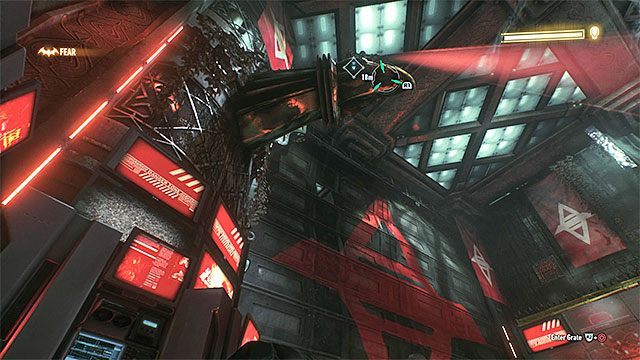 Musisz znaleźć się pod gzymsem, który okupuje rycerz Arkham - Rycerz Arkham (Arkham Knight) - czwarte starcie (bezpośrednia konfrontacja) | Pojedynki z bossami - Batman Arkham Knight - poradnik do gry