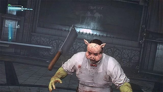 Odsyłaj kolejne tasaki rzucane przez Pyga - Profesor Pyg | Pojedynki z bossami w Batman Arkham Knight - Batman Arkham Knight - poradnik do gry