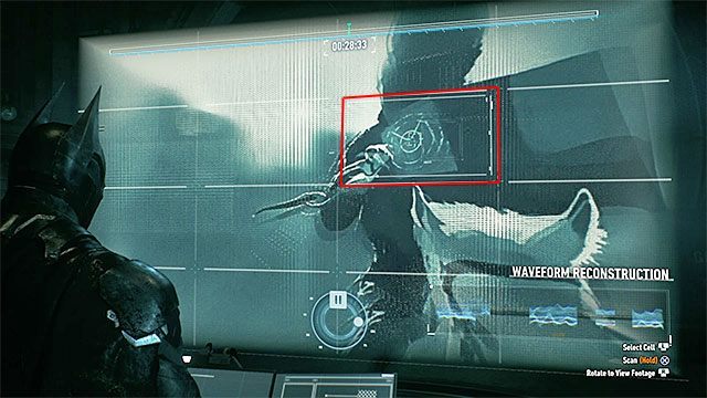 Trzeci marker pojawi się w okolicach 28 sekundy - Spadkobierca maski (Heir to the Cowl) | Poszukiwani przestępcy - Batman Arkham Knight - poradnik do gry