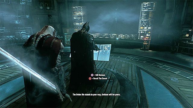 Dwa z trzech wariantów zachowania stają się dostępne po ustawieniu się przy Batmanie - Spadkobierca maski (Heir to the Cowl) | Poszukiwani przestępcy - Batman Arkham Knight - poradnik do gry
