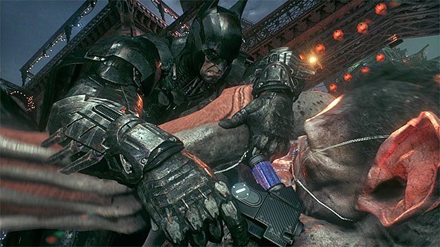 Za każdym razem lokalizuj latającą bestię i zbliżaj się do niej dostatecznie w locie - Nocny stwór (Creature of the Night) | Poszukiwani przestępcy - Batman Arkham Knight - poradnik do gry