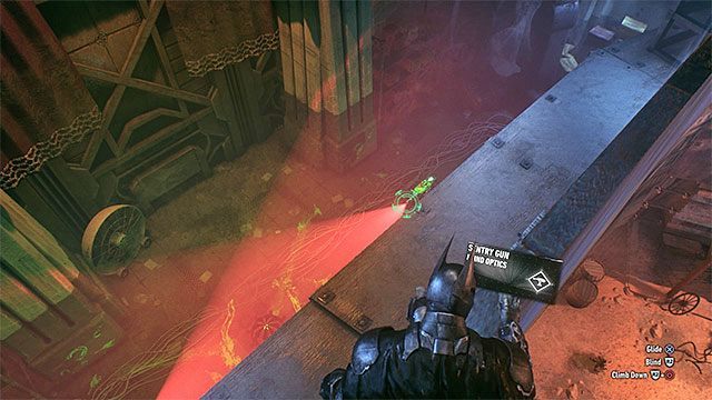 Zhakuj jedną z wieżyczek zanim przystąpisz do ich niszczenia - Trofea Człowieka-Zagadki w studiu filmowym Panessa (11-21) | Sekrety - Studia Panessa - Batman Arkham Knight - poradnik do gry