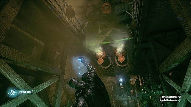 Użyj mroźnego wybuchu na dwóch rurach - Trofea Człowieka-Zagadki w studiu filmowym Panessa (11-21) | Sekrety - Studia Panessa - Batman Arkham Knight - poradnik do gry