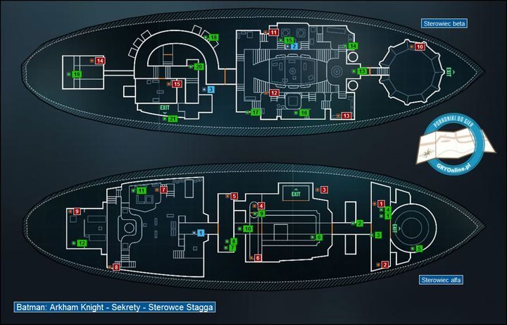 1 - Mapa - sterowce Stagga | Sekrety - Sterowce Stagga | Batman Arkham Knight - Batman Arkham Knight - poradnik do gry