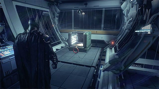 Przykładowa skrzynia z insektami - do części z nich wystarczy podejść, ale na niektórych musisz użyć pazura - Obiekty nadające się do zniszczenia na pokładach sterowców Stagga | Sekrety - Sterowce Stagga - Batman Arkham Knight - poradnik do gry