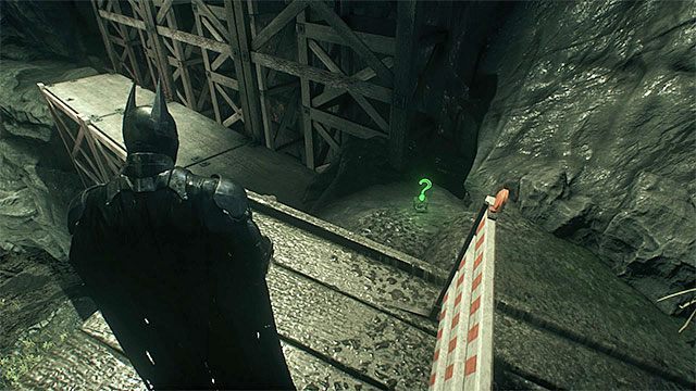 Miejsce odnalezienia trofeum - Trofea Człowieka-Zagadki w tunelach metra w budowie | Sekrety - Metro w budowie - Batman Arkham Knight - poradnik do gry