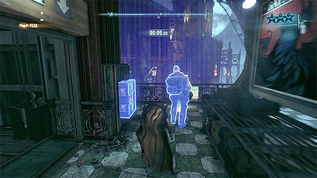 Dostępność: Wyzwanie to zostanie odblokowane po tym jak znokautujesz przerośniętego przeciwnika (standardowa odmiana lub wróg z minigunem) atakiem środowiskowym, tj - Wyzwania - kategoria Predator | Wyzwania RR | Batman Arkham Knight - Batman Arkham Knight - poradnik do gry