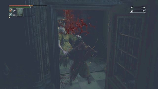 Wchodząc do pomieszczenia ostrożnie masz dużą szansę na zwabienie tylko jednej wiedźmy. - Górny Rewir Katedralny | Opis przejścia Bloodborne - Bloodborne - poradnik do gry