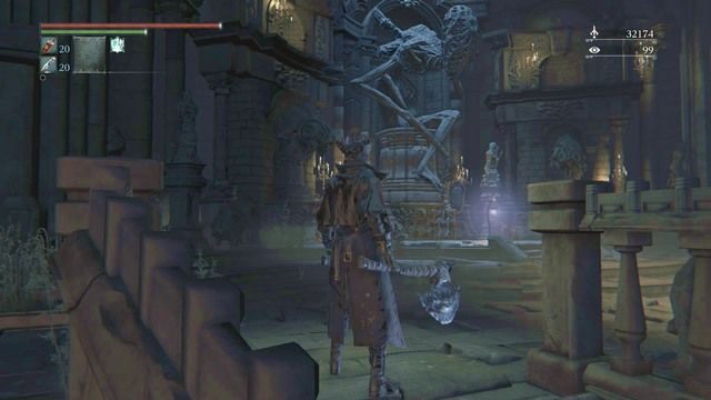 Punkt odrodzenia znajdziesz u szczytu schodów. - Yahargul, Niewidzialna wioska - Podziemne więzienie | Opis przejścia Bloodborne - Bloodborne - poradnik do gry