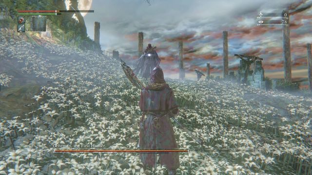 Gdy boss skróci broń przygotuj się na częste przewroty zakończone wystrzałem z garłacza. - Gehrman, Pierwszy tropiciel | Bossowie w Bloodborne - Bloodborne - poradnik do gry