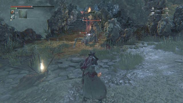 Przeciwnicy, jeżeli są wystawieni na działanie szału, także otrzymują obrażenia, aż do śmierci. - Koszmar Mensisa | Opis przejścia Bloodborne - Bloodborne - poradnik do gry