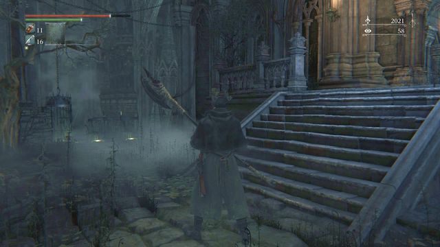 Na końcu znajdziesz dwie windy, duże drzwi z prawej strony prowadzą do bossa. - Koszmar Mensisa | Opis przejścia Bloodborne - Bloodborne - poradnik do gry