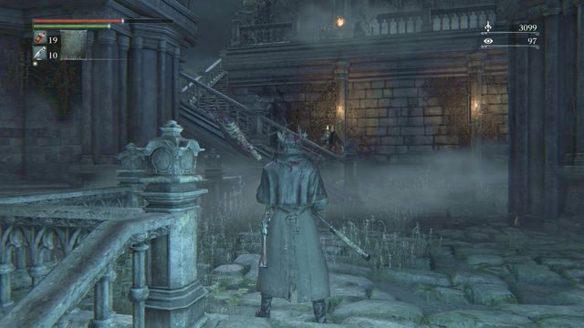 Odciągnij dwóch wrogów poza zasięg pocisków wystrzeliwanych przez trzeciego. - Koszmar Mensisa | Opis przejścia Bloodborne - Bloodborne - poradnik do gry