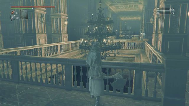 W głównym korytarzu znajduje się kilkunastu przeciwników. - Budynek Auli - 1 piętro | Opis przejścia Bloodborne - Bloodborne - poradnik do gry