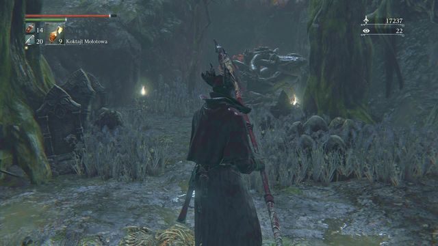 Na samym dole warto odnaleźć wnękę pokazaną na screenie - Zakazany las | Opis przejścia Bloodborne - Bloodborne - poradnik do gry