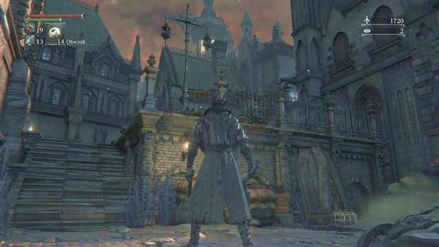 Na szczycie schodów otworzysz bramę, za którą znajduje się punkt respawnu. - Centrum Yharnam - Akwedukt | Opis przejścia Bloodborne - Bloodborne - poradnik do gry