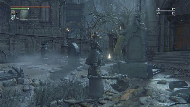 Wyjście z jaskini w Zakazanym Lesie. - Centrum Yharnam | Opis przejścia Bloodborne - Bloodborne - poradnik do gry