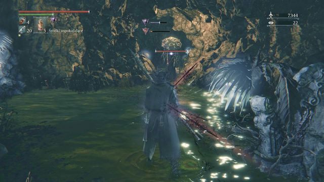 Przygotuj Środki uspokajające, aby nie wpaść w szał, który wywołuje przeciwnik. - Granica koszmaru | Opis przejścia Bloodborne - Bloodborne - poradnik do gry