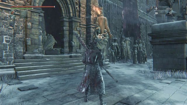 Po krótkiej chwili znajdziesz się w miejscu pokazanym na screenie - Zapomniany Zamek Cainhurst | Opis przejścia Bloodborne - Bloodborne - poradnik do gry