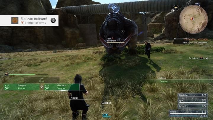 Używaj technik Twoich towarzyszy - Chapter 1 - Departure | Solucja Final Fantasy XV - Final Fantasy XV - poradnik do gry