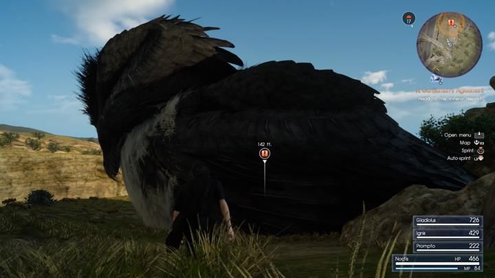 Obejdź ostrożnie stworzenie i sięgnij po drogocenny kryształ - Chapter 1 - Departure | Solucja Final Fantasy XV - Final Fantasy XV - poradnik do gry