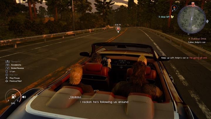 Zaraz po rozpoczęciu rozdziału, masz jechać za Ardynem - Chapter 4 - Living Legend | Solucja Final Fantasy XV - Final Fantasy XV - poradnik do gry