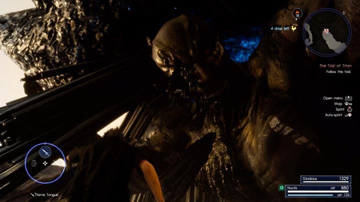 Paruj uderzenia tytana i biegnij za Gladio - Chapter 4 - Living Legend | Solucja Final Fantasy XV - Final Fantasy XV - poradnik do gry