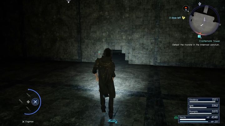 Wejście znajduje się za wyrwą w ścianie widoczną na obrazku. - A Menace Sleeps in Costlemark | Final Fantasy XV - Final Fantasy XV - poradnik do gry