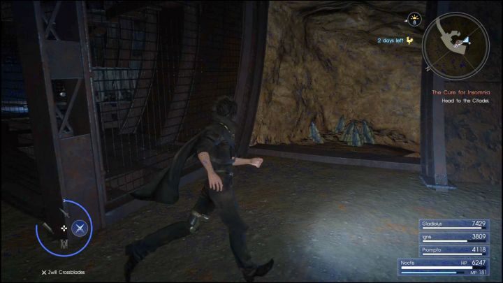 Przejście z widocznym w tle depozytem ognia. - Balouve Mines | Solucja Final Fantasy XV - Final Fantasy XV - poradnik do gry