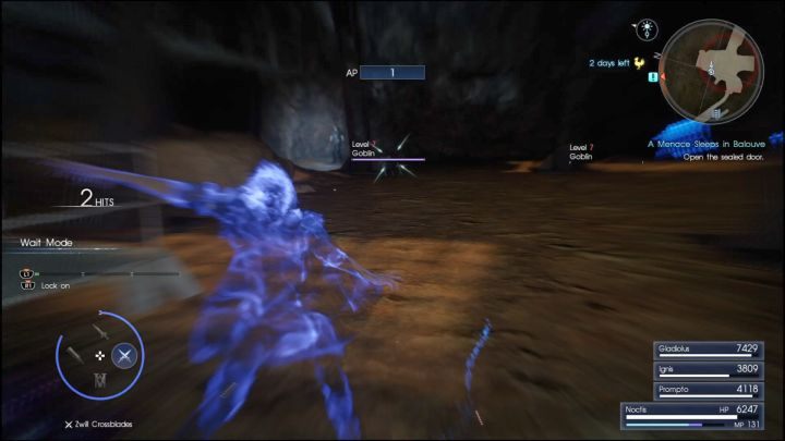 Po strąceniu przez bossa czeka cię starcie ze sporą grupą Goblinów. - Balouve Mines | Solucja Final Fantasy XV - Final Fantasy XV - poradnik do gry