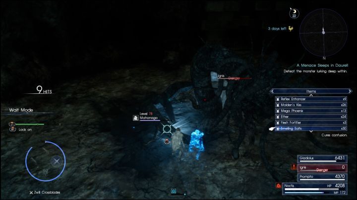 Wait Mode daje znacznie więcej swobody podczas walki i pozwala planować kolejne akcje. - Jak włączyć Wait Mode w Final Fantasy XV? - Final Fantasy XV - poradnik do gry