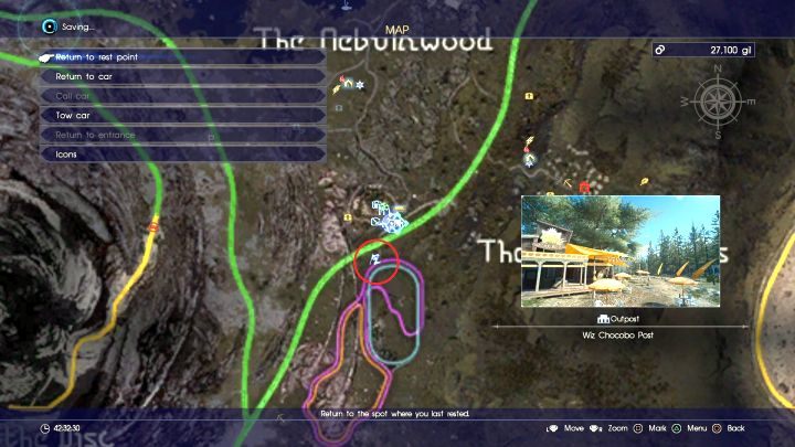 Miejsce, gdzie rozpocząć można wyścigi Chocobo. - Jak odblokować wyścigi chocobo w Final Fantasy XV? - Final Fantasy XV - poradnik do gry