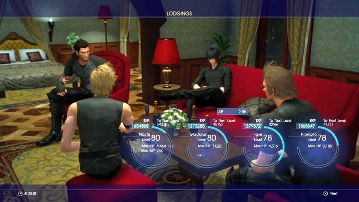 Taka ilość doświadczenia pozwoli drużynie wskoczyć na 96-99 poziom. - Szybkie i skuteczne zdobywanie EXP w Final Fantasy XV - Final Fantasy XV - poradnik do gry