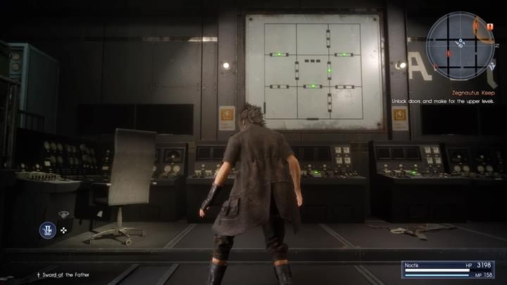 Z pomocą kart, możesz odblokowywać dostęp do sąsiednich pokoi - Chapter 13 - Redemption | Solucja Final Fantasy XV - Final Fantasy XV - poradnik do gry