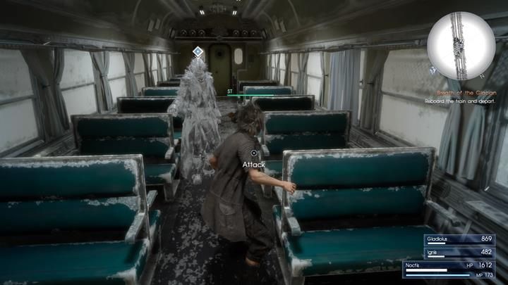 W pociągu czeka Cię sporo cutscenek i mało sekwencji w których będziesz kierował postacią - Chapter 12 - End of Days | Solucja Final Fantasy XV - Final Fantasy XV - poradnik do gry