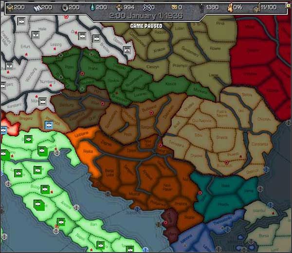 Bałkany - Szansa na odbudowę Imperium Romanum???? - Włochy | Państwa w Europa Universalis II Wojna Światowa - Europa Universalis: II Wojna Światowa - poradnik do gry