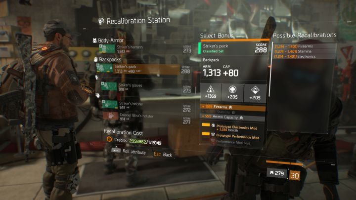 Przedmioty rangi Tajny Zestaw można rekalibrować dwa razy. - Rekalibracja sprzętu w The Division | Kluczowe mechanizmy rozgrywki - The Division - poradnik do gry