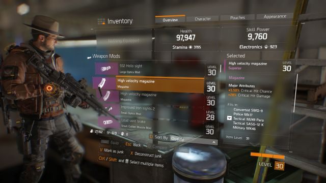 Są jeszcze rzecz jasna parametry dodatkowe, oferowane przez liczne modyfikacje. - Parametry broni w The Division | Wyposażenie - The Division - poradnik do gry
