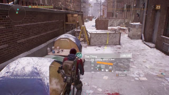 W alejce znajdziesz małe obozowisko, a obok dwie znajdźki - telefon i ECHO - Chelsea & Obóz Hudson [M1] | Dane wywiadowcze w The Division - The Division - poradnik do gry