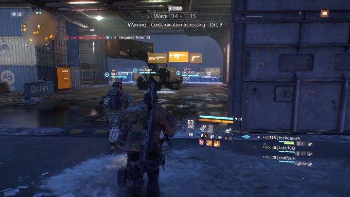 Co kilka fal Skażenie terenu znacząco wzrośnie - warto wtedy trzymać się razem i wzajemnie się leczyć. - Opór (Resistance) | Nowe tryby gry w The Division - The Division - poradnik do gry