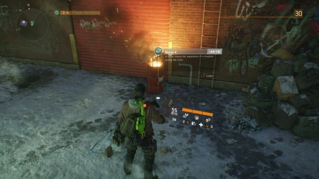 Nagranie znajduje się na zapleczu budynku. - Kips Bay [M12] | Dane wywiadowcze w The Division - The Division - poradnik do gry