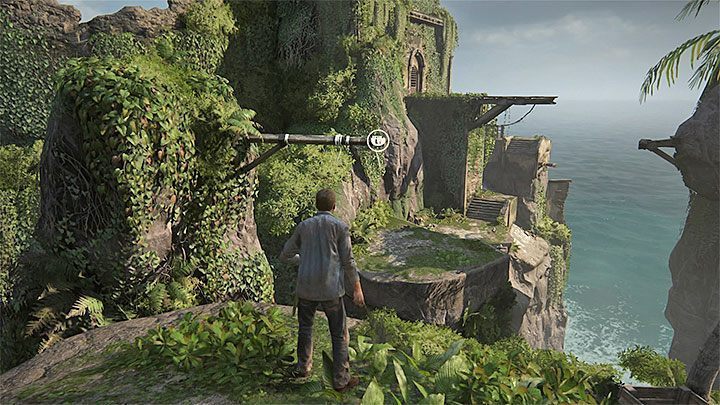 Miejsce, w którym o raz pierwszy musisz użyć linki z hakiem - Uncharted 4 Kres Złodzieja: Rozdział 2 Piekło - solucja, opis przejścia - Uncharted 4: Kres Złodzieja - poradnik do gry