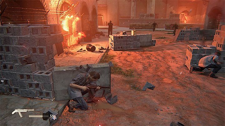 Nie możesz pozostawać zbyt długo za jedną zasłoną, bo każda z nich zostanie po pewnym czasie zniszczona - Uncharted 4 Kres Złodzieja: Rozdział 5 Hector Alcazar - solucja, opis przejścia - Uncharted 4: Kres Złodzieja - poradnik do gry